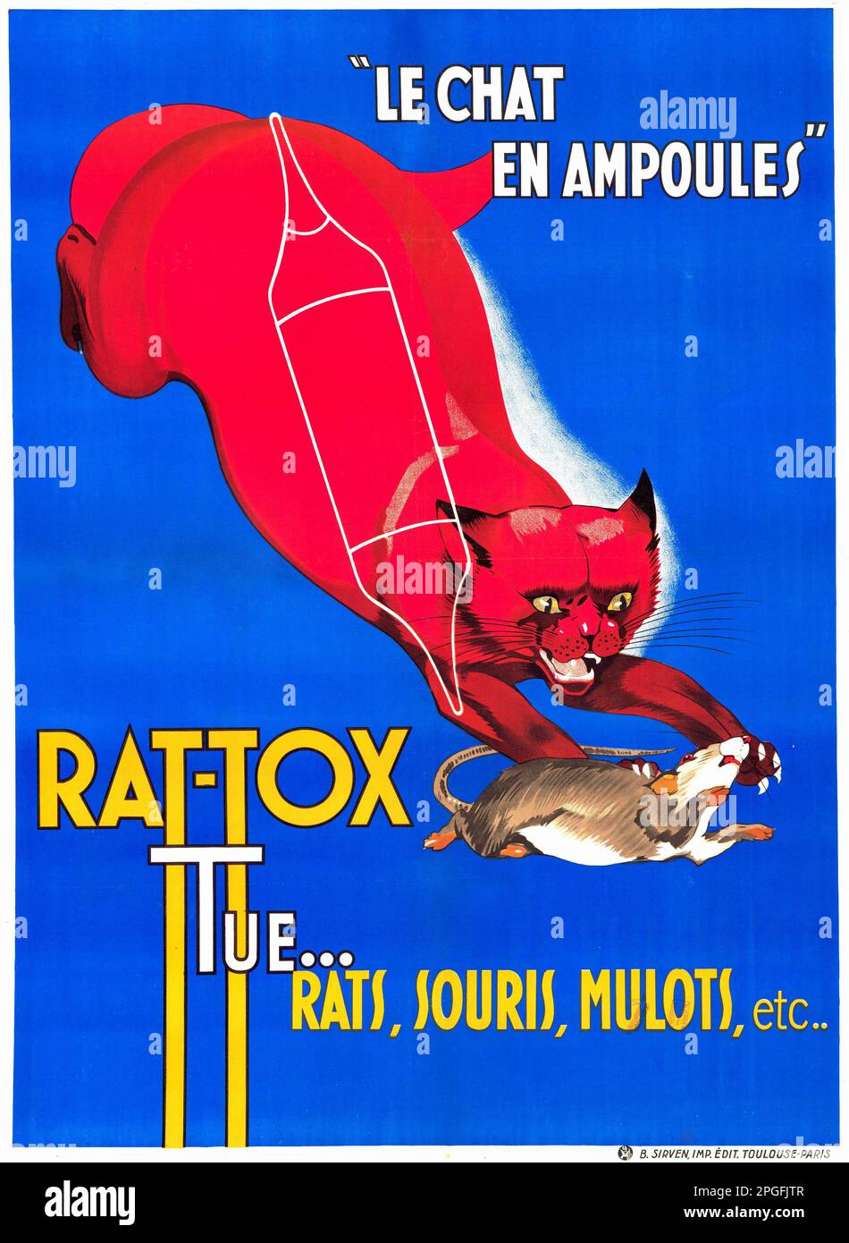 Rat-Tox - Rat poson poster Stock Photo
