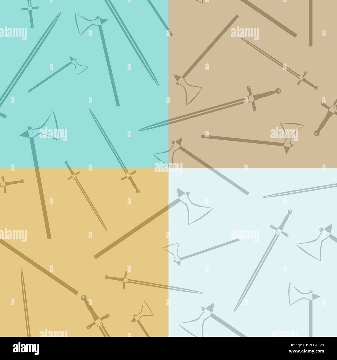 Battle Axe And Medieval Sword Seamless Pattern Weapon Texture Battle Axe And Medieval Sword Seamless Pattern Weapon Texture