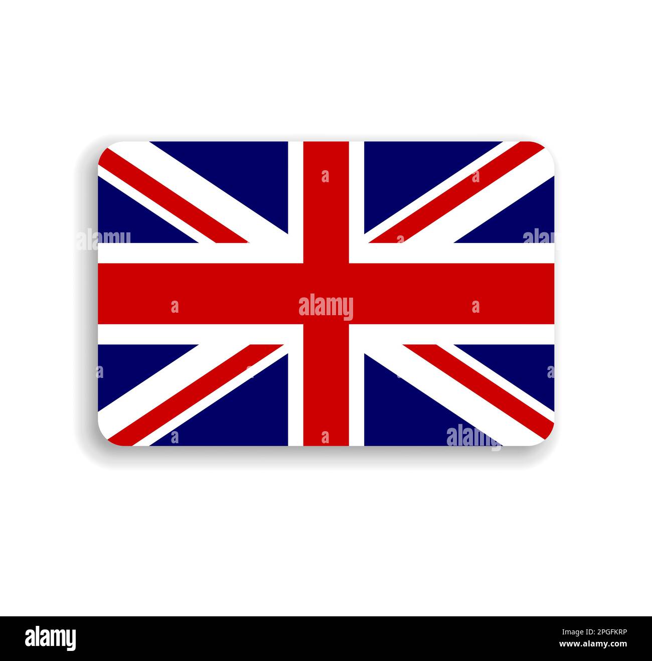 United Kingdom of Great Britain and Northern Ireland flag flat vector