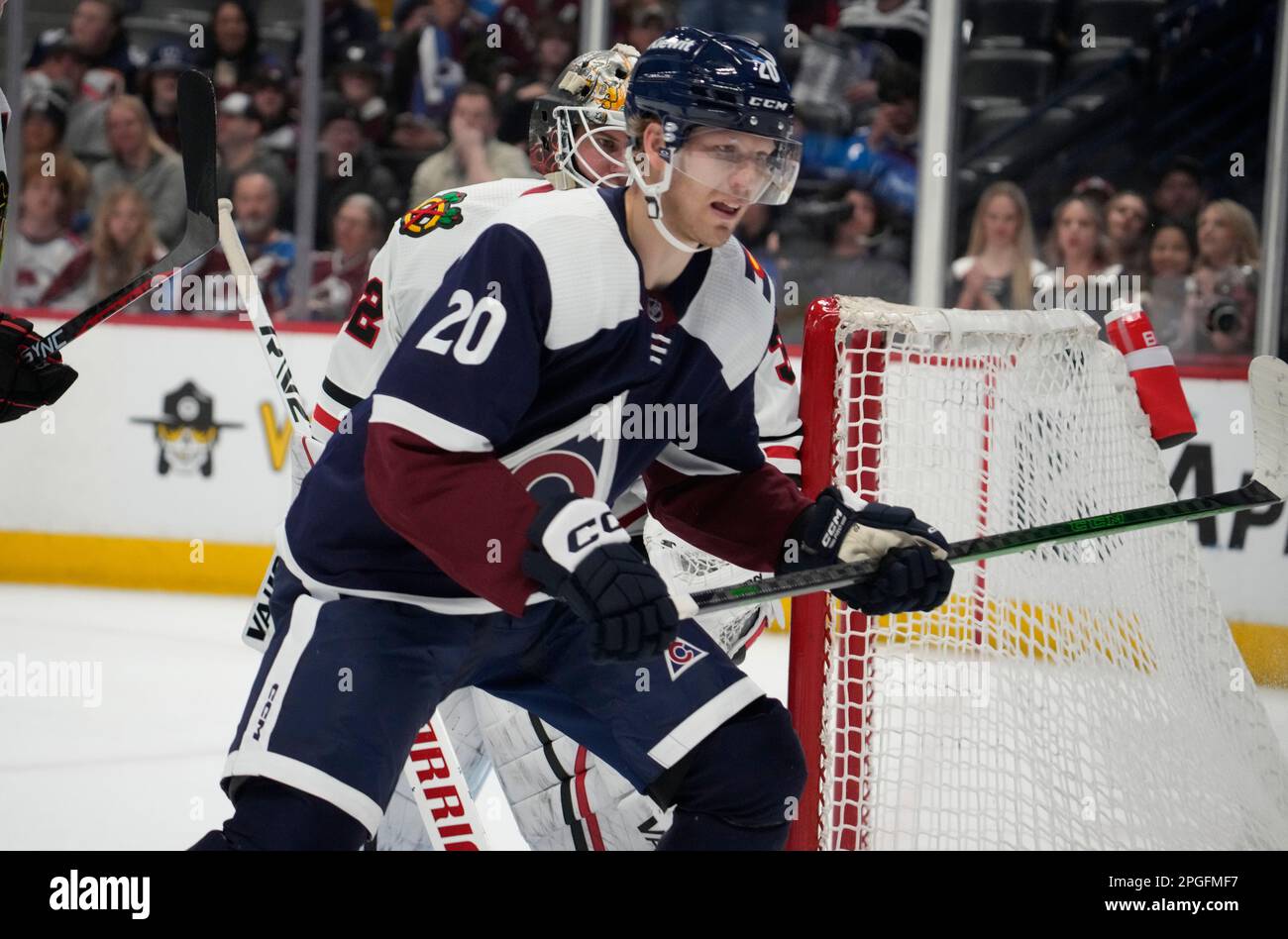 Colorado Avalanche center Lars Eller (20) in the third period of an NHL