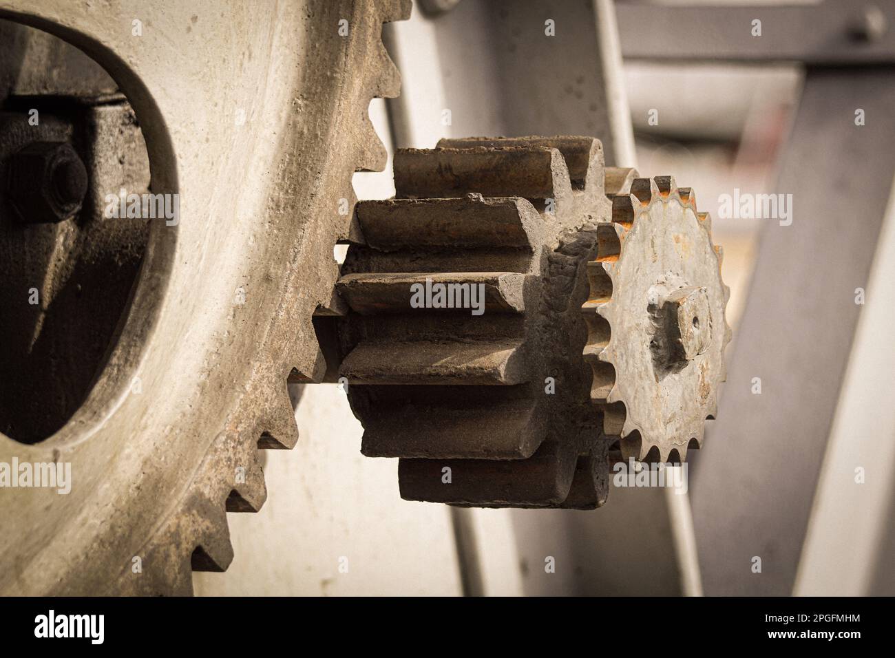 Gears machinery person hi-res stock photography and images - Alamy