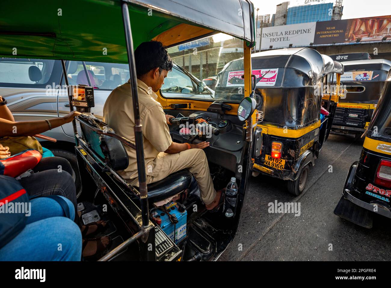 Tuk Tuk Driver, Mumbai,  India Stock Photo