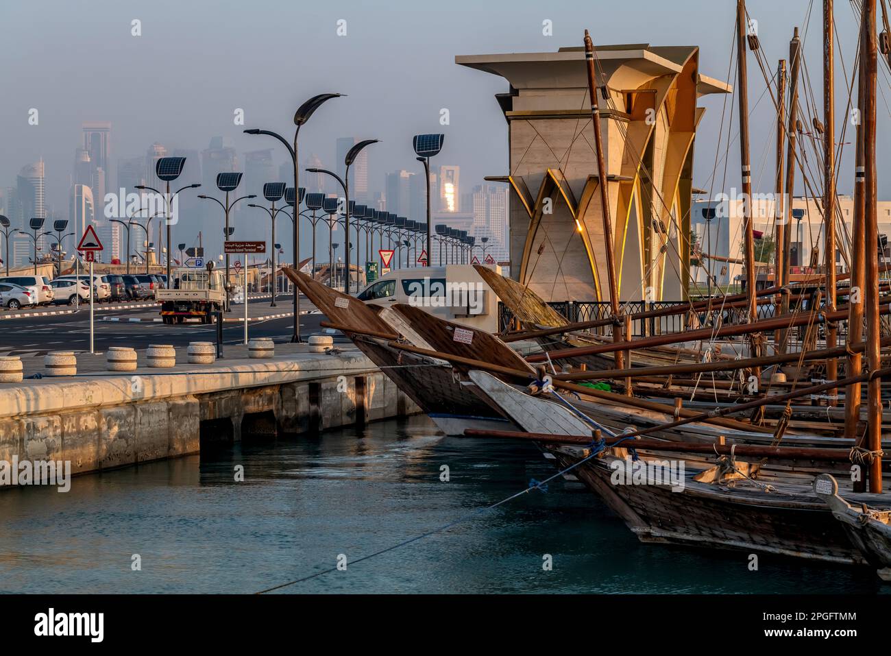 Dhow boats, Doha, Qatar Stock Photo