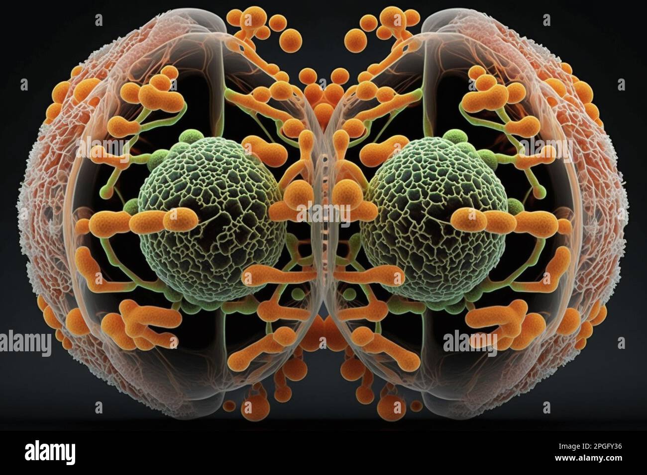 Cell division or cell connection, the microbiological process of reproduction of the simplest