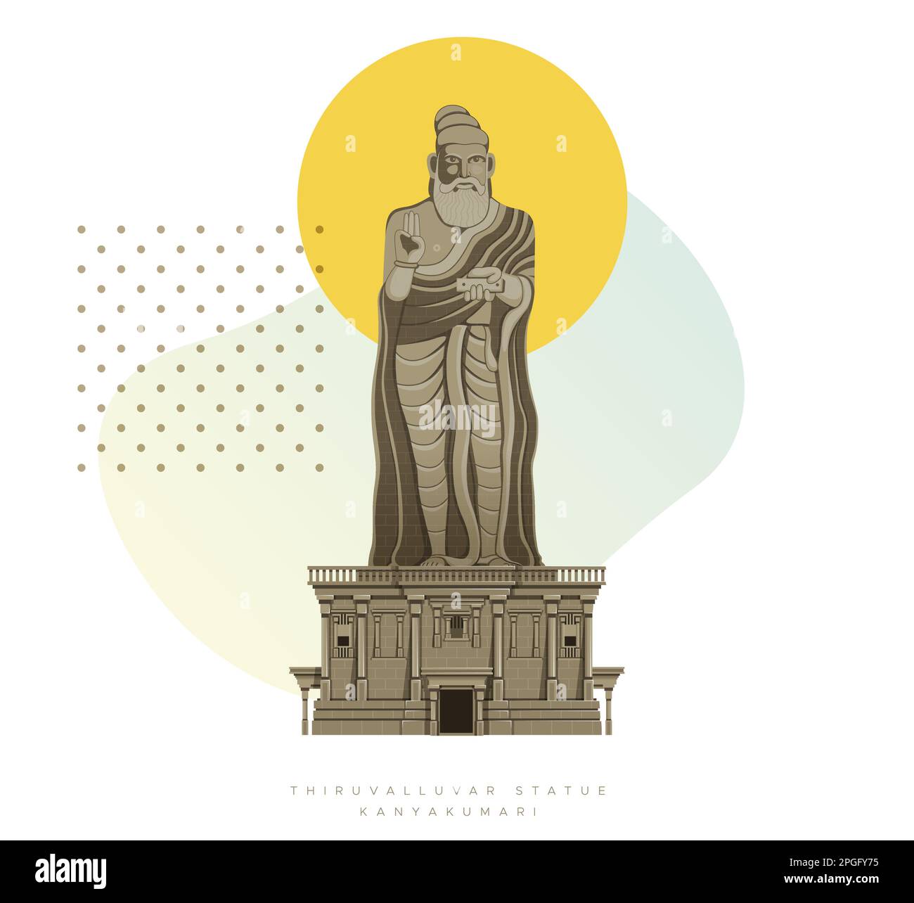 Thiruvalluvar Statue - Kanyakumari - Stock Icon as EPS 10 File Stock ...