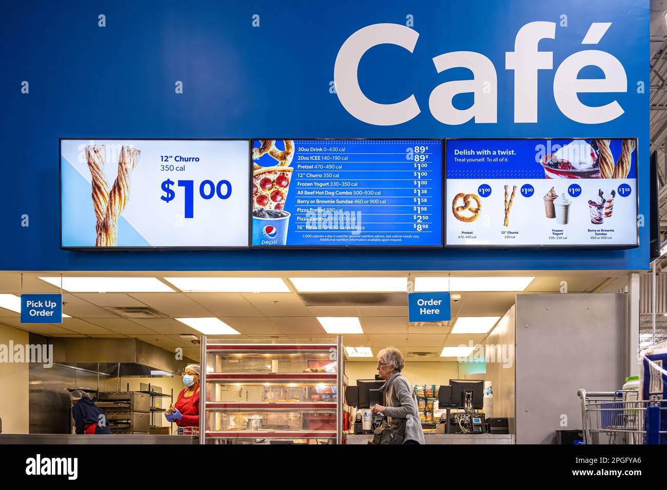 Sam's Club Cafe located within the Sam's Club store in Buford, Georgia. (USA) Stock Photo