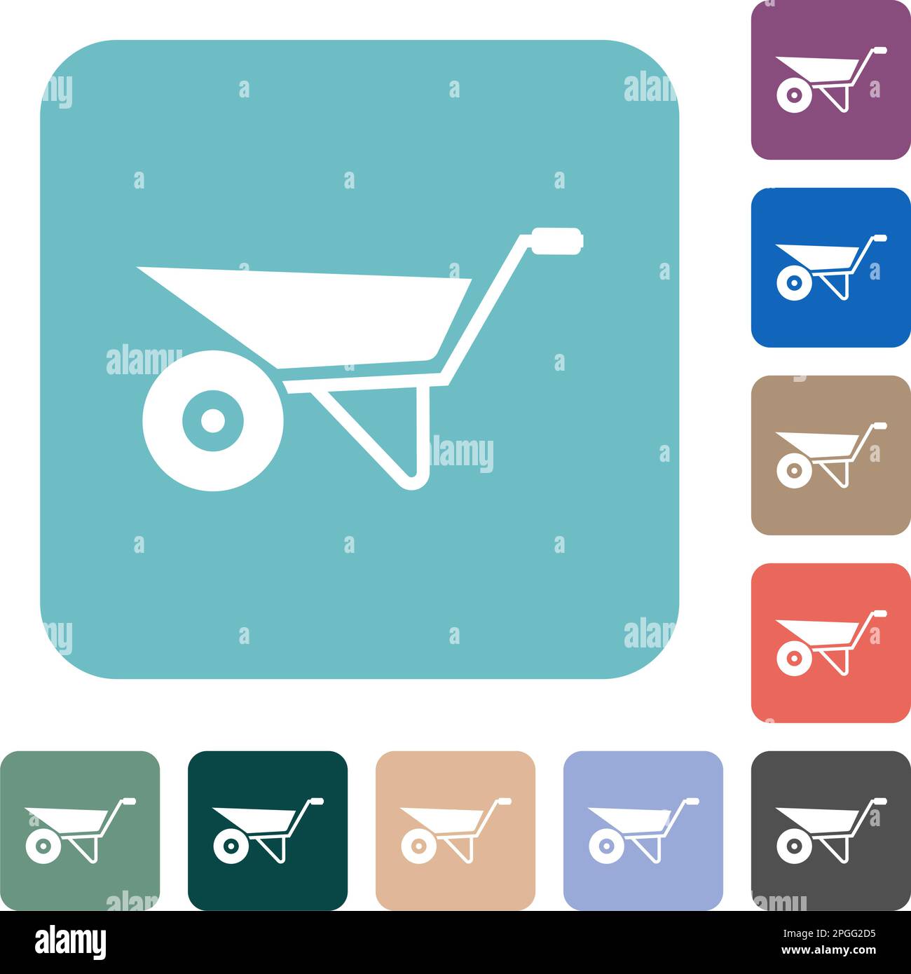 Wheelbarrow on one wheel Stock Vector Images Alamy