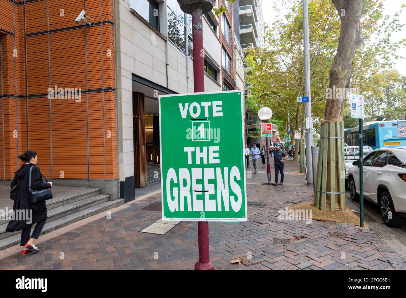 NSW State election 2023 The Greens party corflutes and posters in the