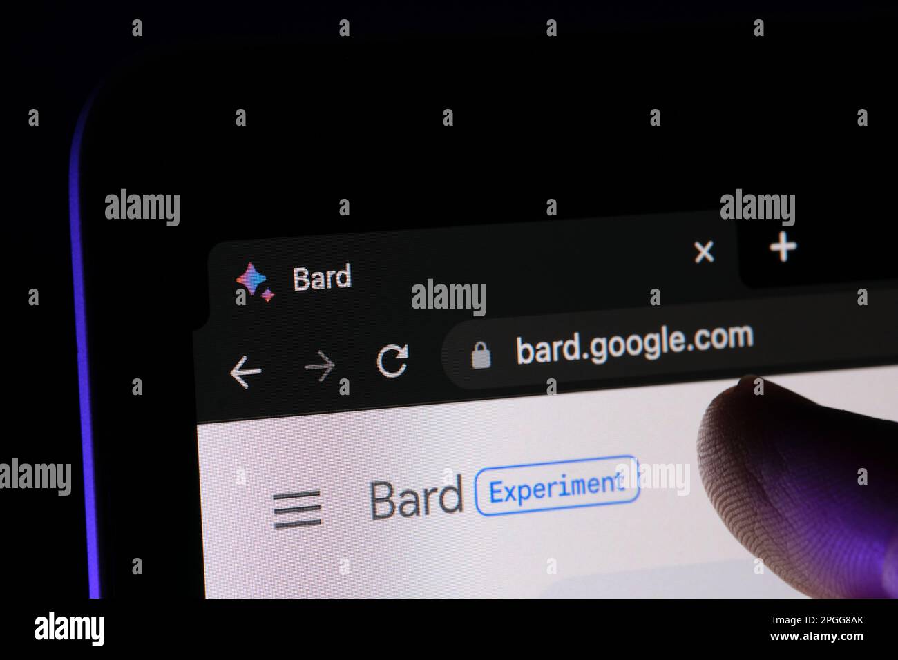 Google bard ai chatbot real example of chat bot seen on the screen of