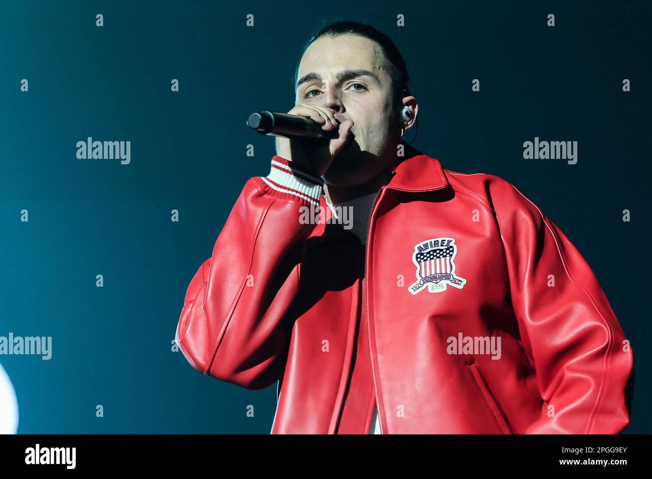 Matteo Professione known professionally as Ernia performs live on stage ...