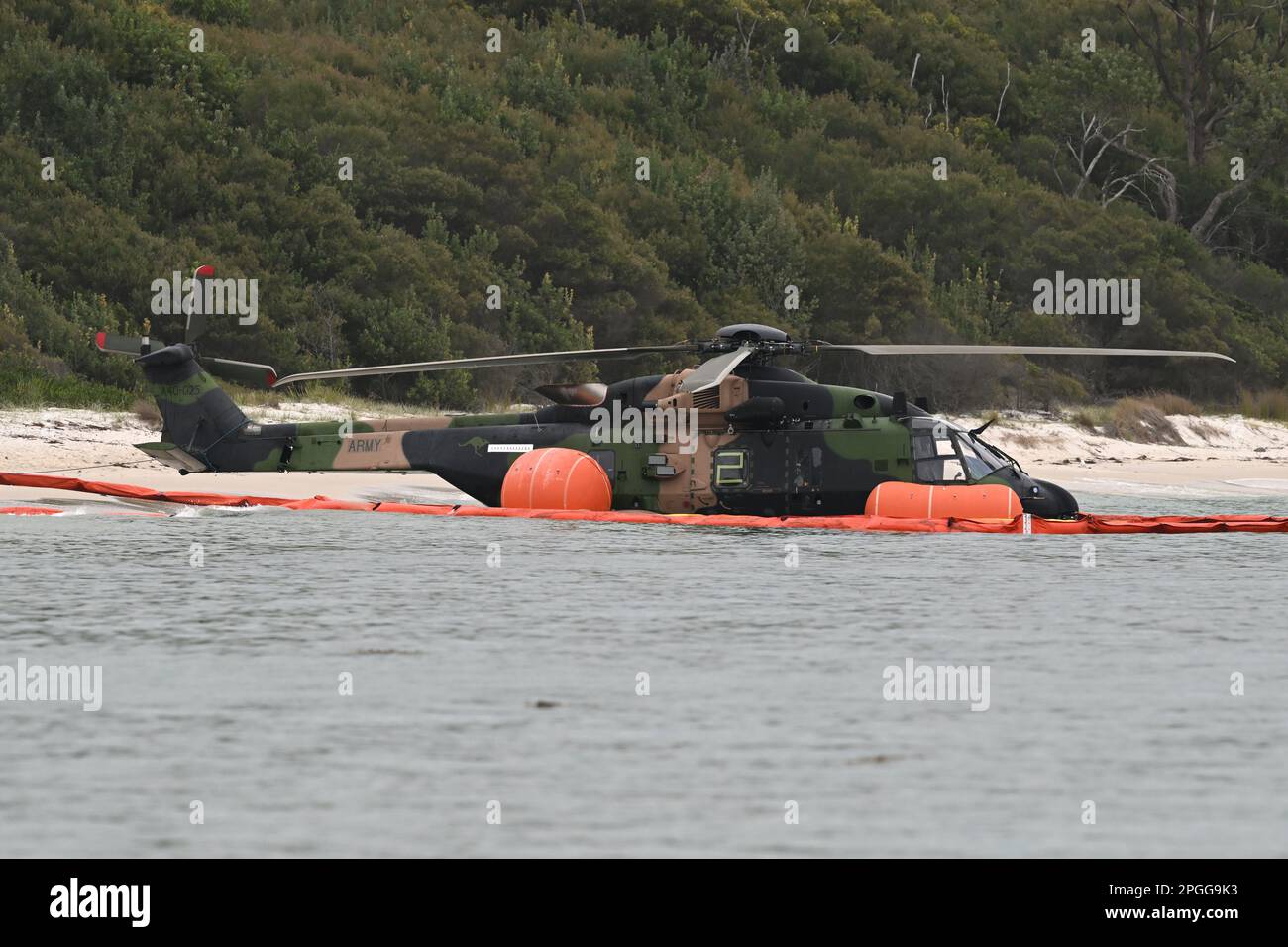 An Army MRH90 Taipan multirole helicopter which crash at Jervis Bay