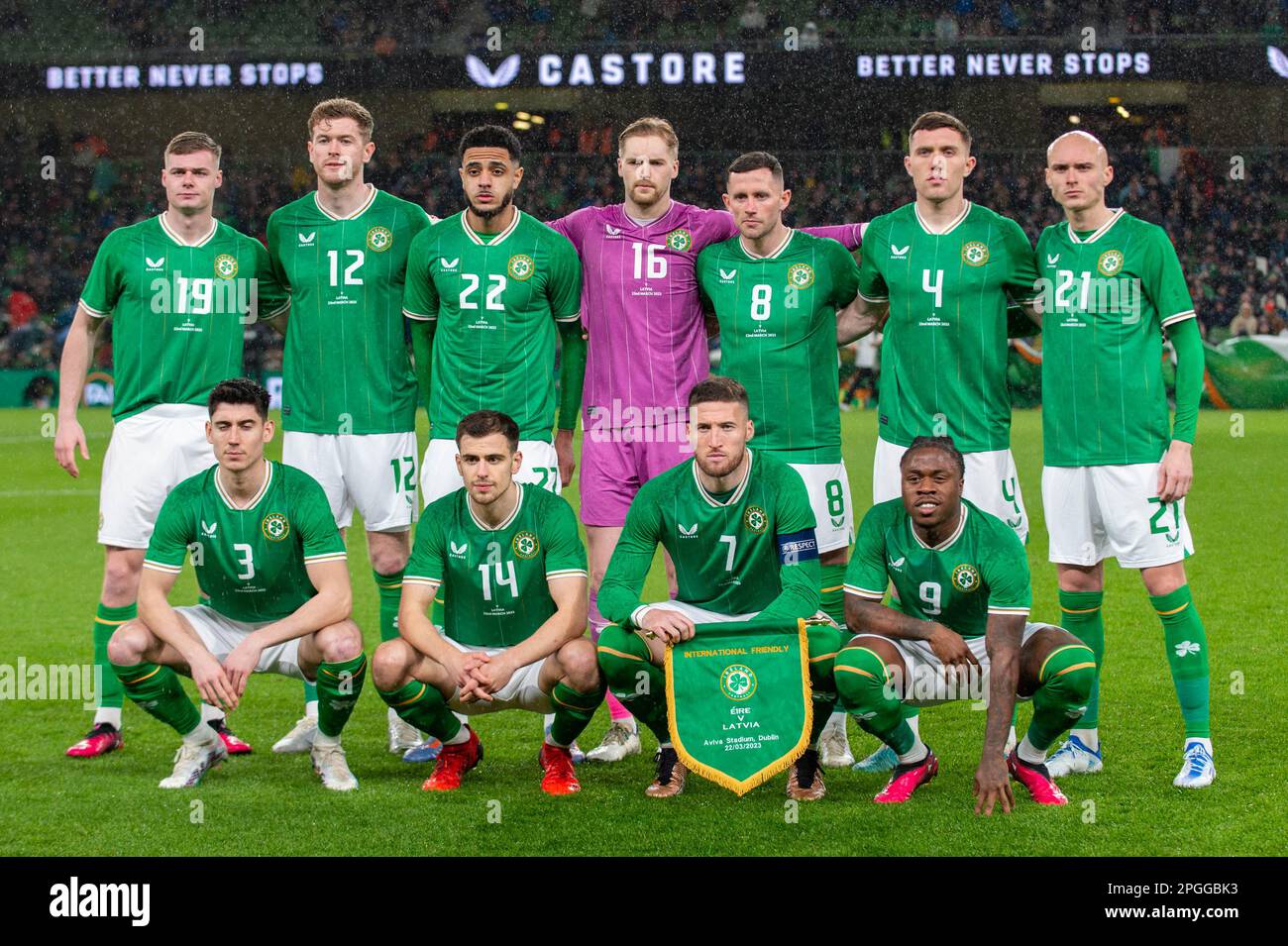 Dublin, Ireland. 22nd Mar, 2023. The Irish national football team poses