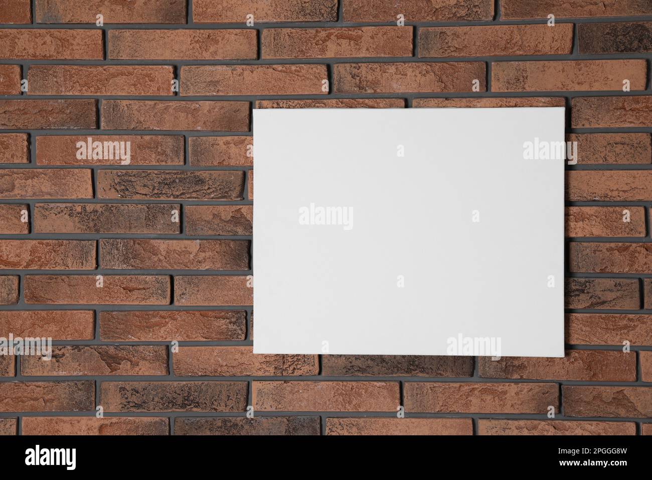 Blank canvas on brick wall. Space for design Stock Photo Alamy