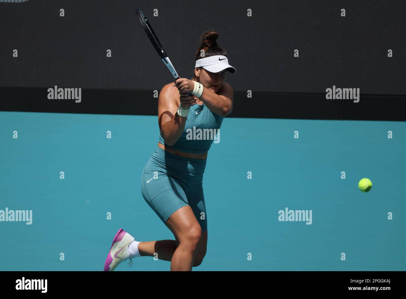 MIAMI GARDENS, FLORIDA - MARCH 22: Bianca Andreescu seen during the