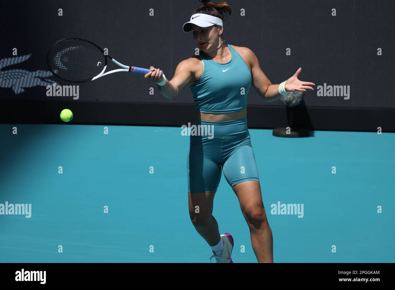 MIAMI GARDENS, FLORIDA - MARCH 22: Bianca Andreescu seen during the