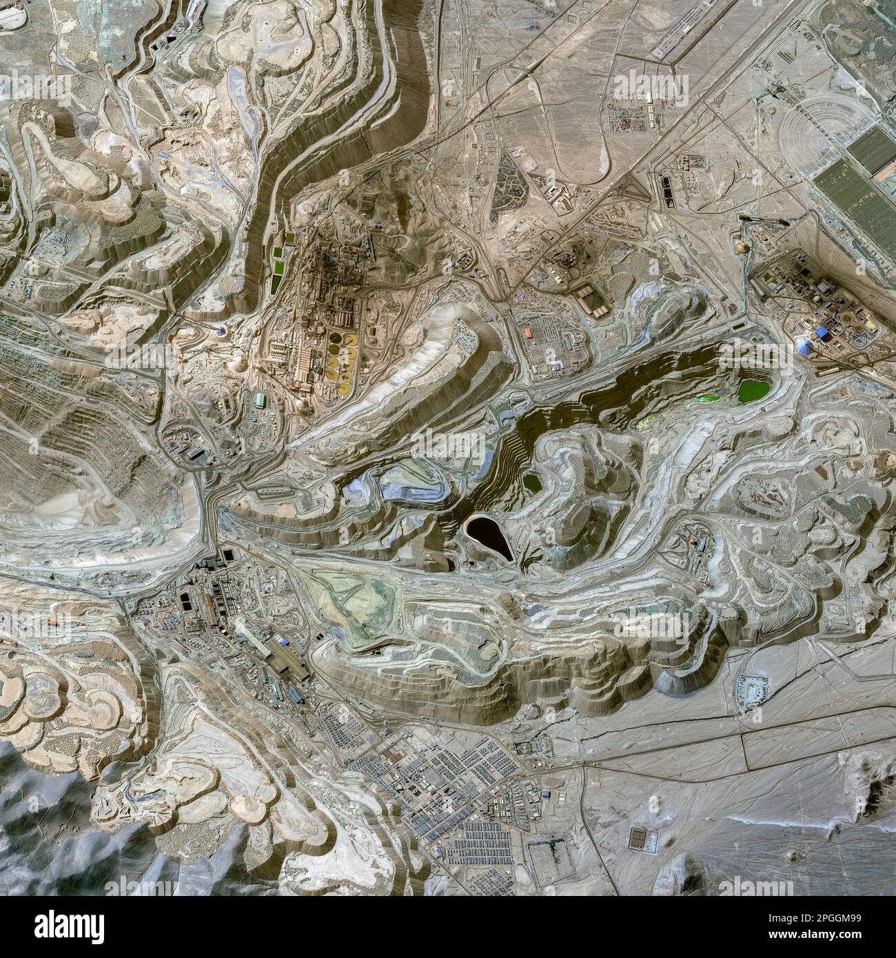 chuquicamata-copper-mine-chile-satellite-image-stock-photo-alamy