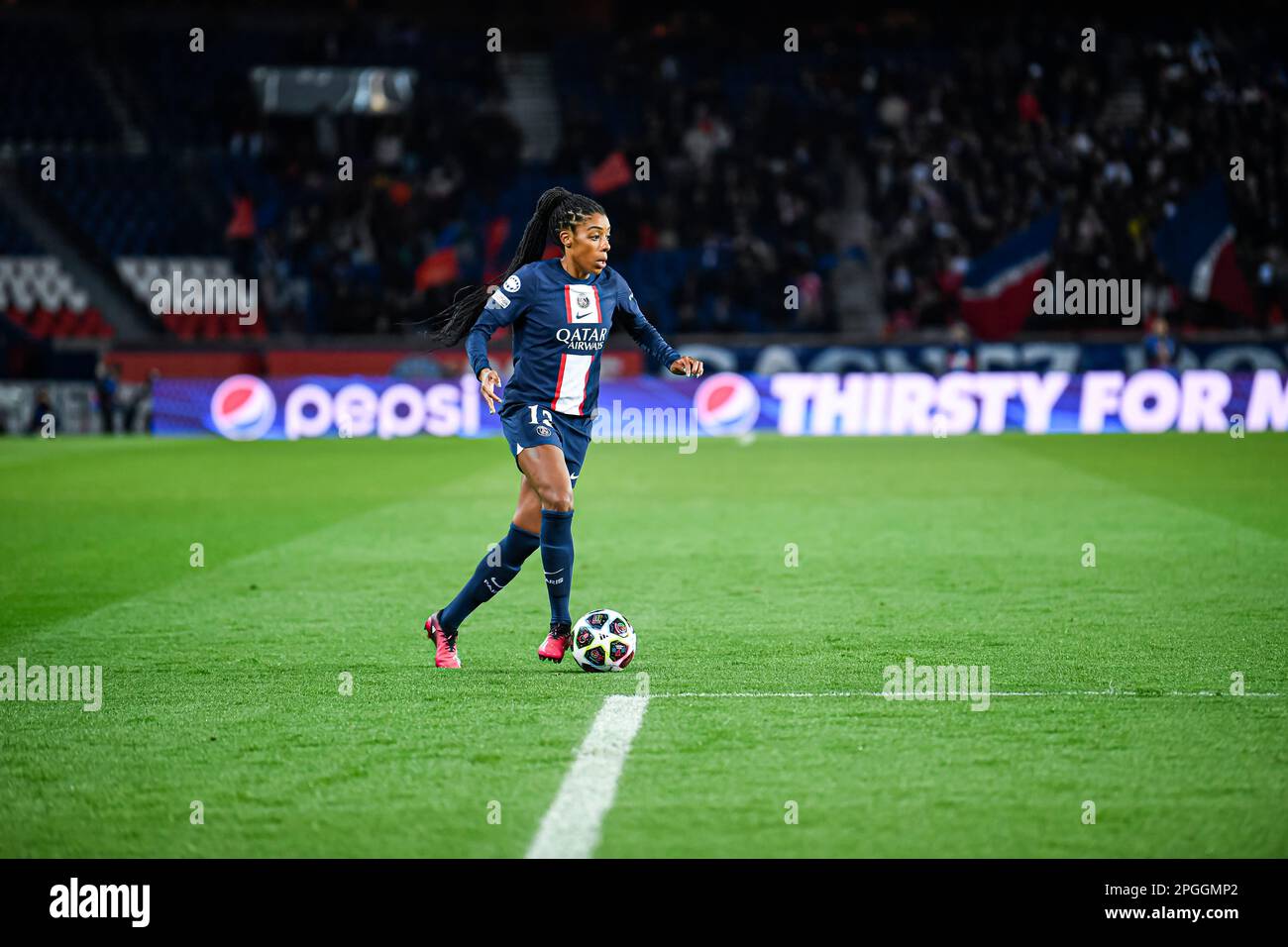 Paris, France. 22nd Mar, 2023. Ashley Elizabeth Lawrence during the UEFA Women's Champions League, Quarter-finals, 1st leg football match between Paris Saint-Germain (PSG) and VfL Wolfsburg on March 22, 2023 at Parc des Princes stadium in Paris, France. Credit: Victor Joly/Alamy Live News Stock Photo