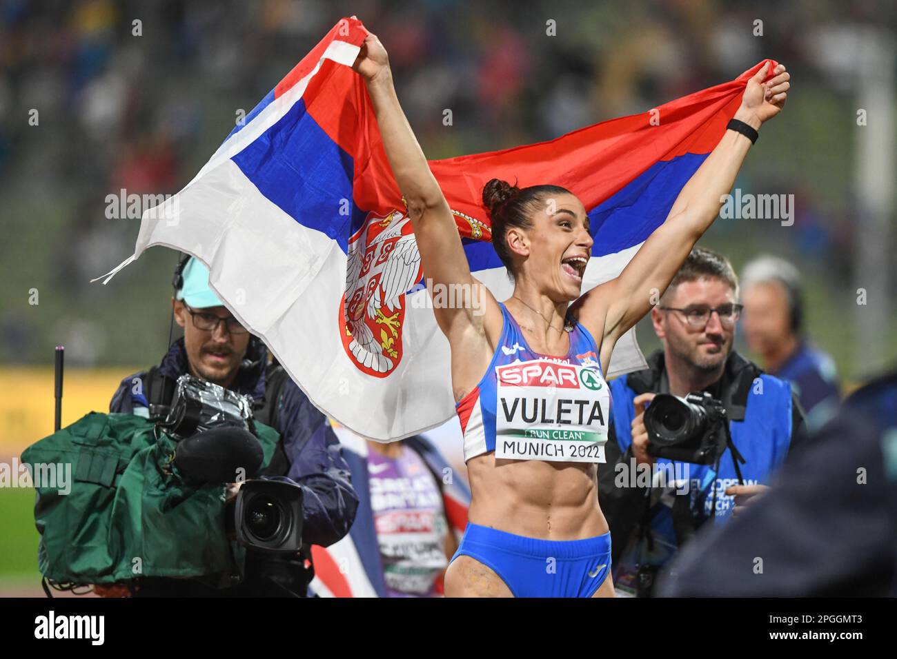 Ivana Spanovic Vuleta (Serbia). Long Jump Gold Medal. European Championships Munich 2022 Stock