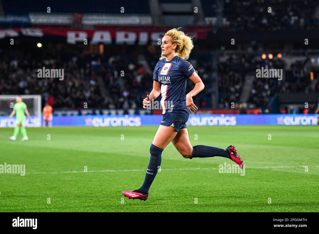 Paris, France. 22nd Mar, 2023. Alexandra Popp and the team during the UEFA Women's Champions League, Quarter-finals, 1st leg football match between Paris Saint-Germain (PSG) and VfL Wolfsburg on March 22, 2023 at Parc des Princes stadium in Paris, France. Credit: Victor Joly/Alamy Live News Stock Photo