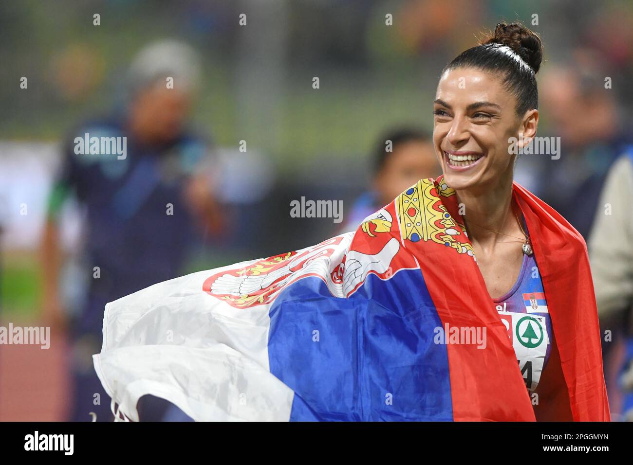 Ivana Spanovic Vuleta (Serbia). Long Jump Gold Medal. European Championships Munich 2022 Stock