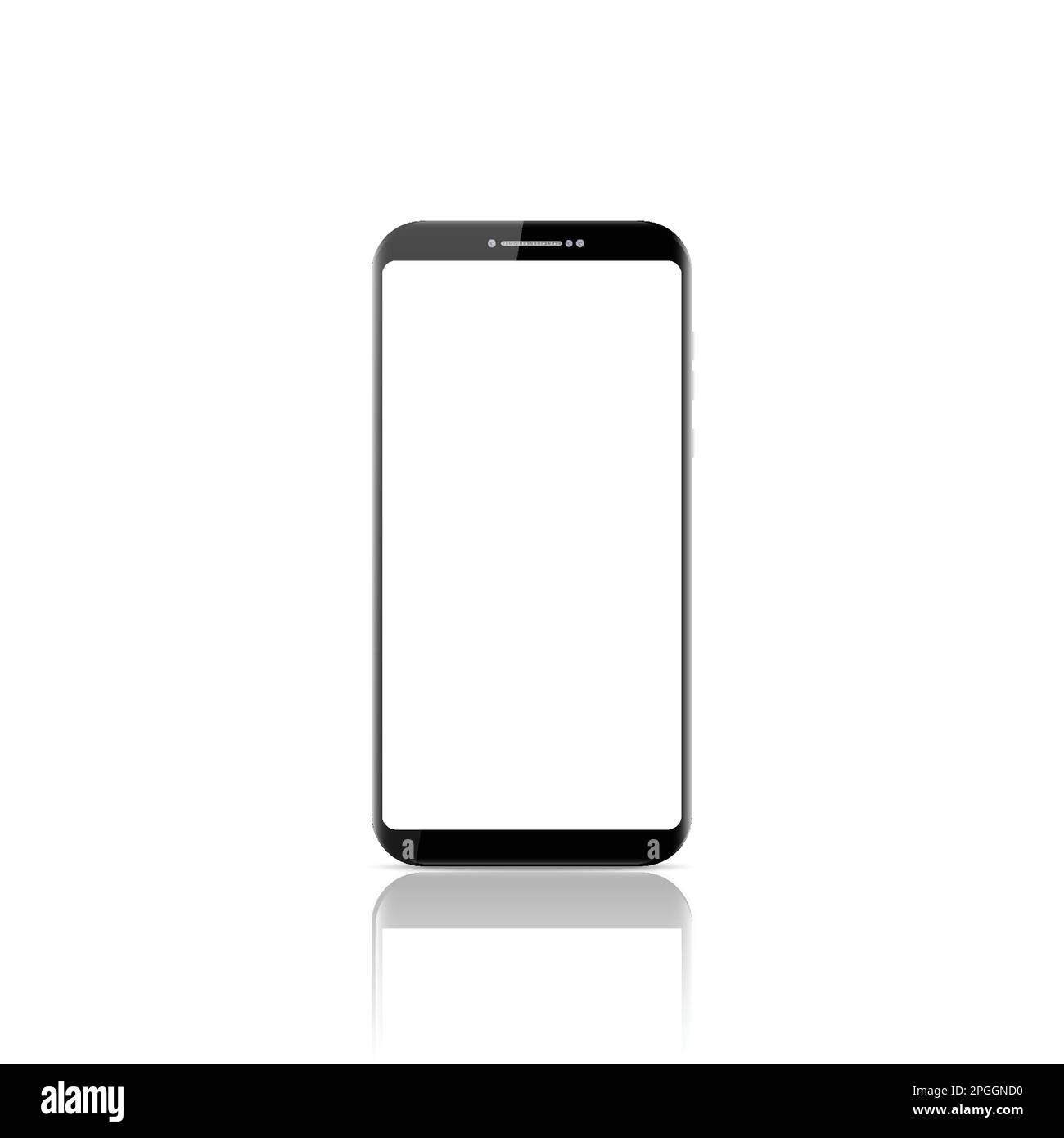 New realistic mobile smart phone modern style. Vector smartphone isolated on white background. Stock Vector