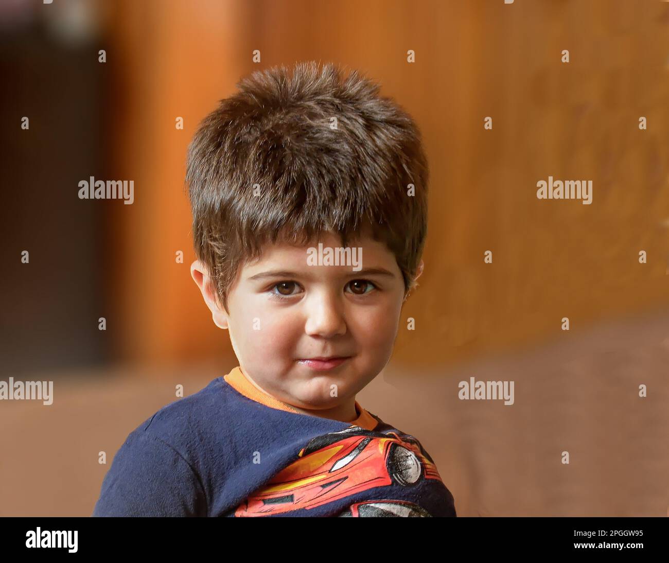 Portrait of 4-year-old boy Stock Photo