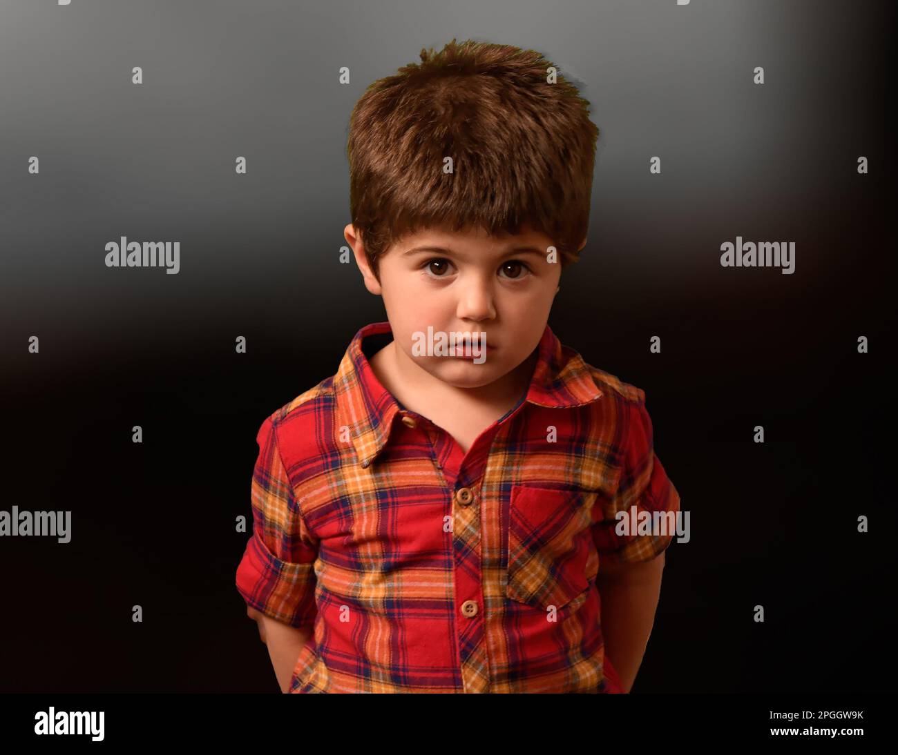 Portrait of 4-year-old boy Stock Photo