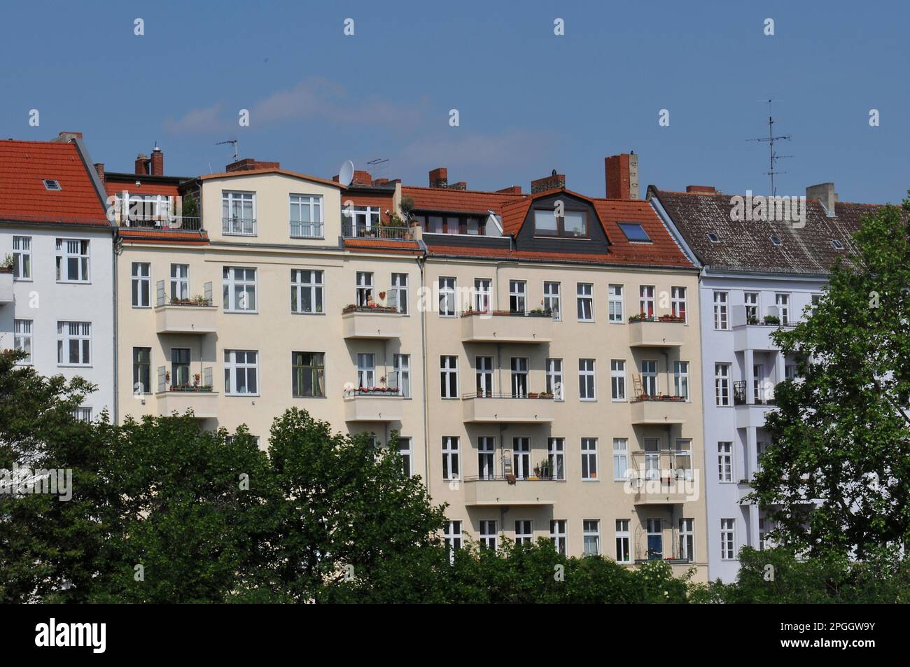 Old buildings, Bautzener Strasse, Schoeneberg, Berlin, Germany Stock