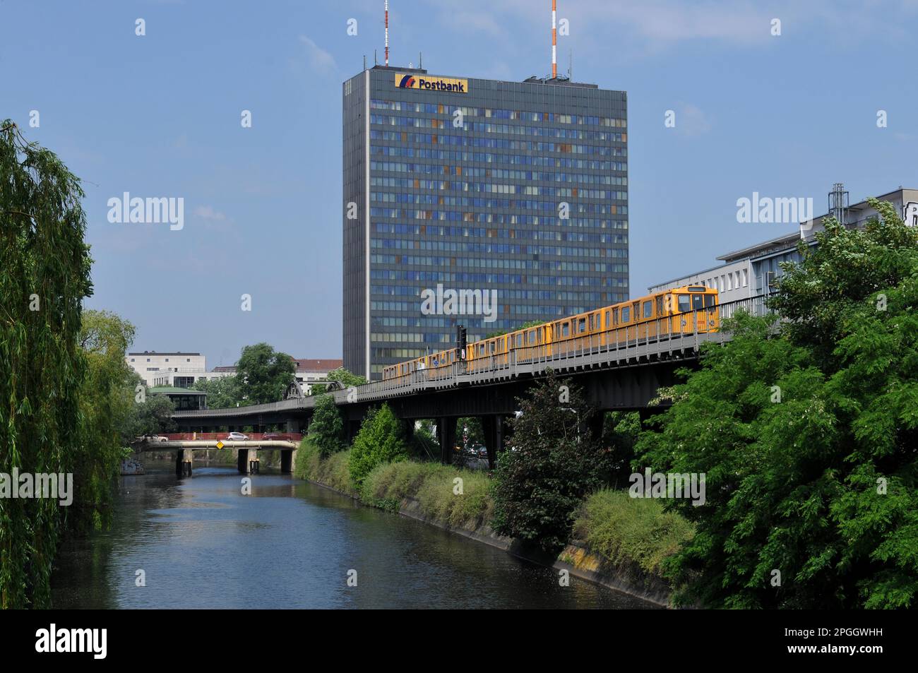 Postbank high-rise, Hallesches Ufer, Kreuzberg, Berlin, Germany Stock Photo