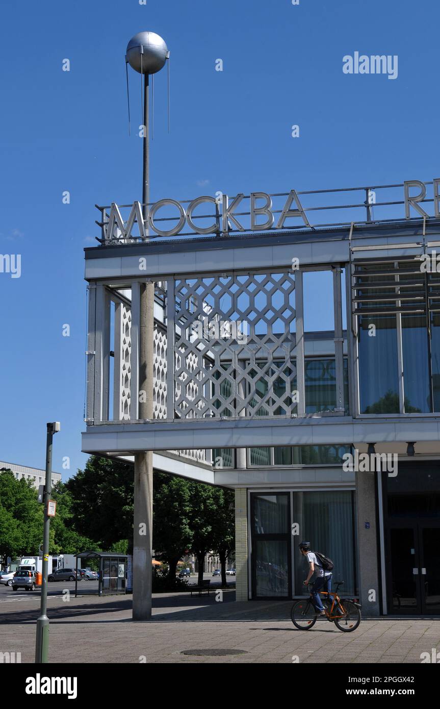 Cafe Moskau, Karl-Marx-Allee, Mitte, Berlin, Germany Stock Photo