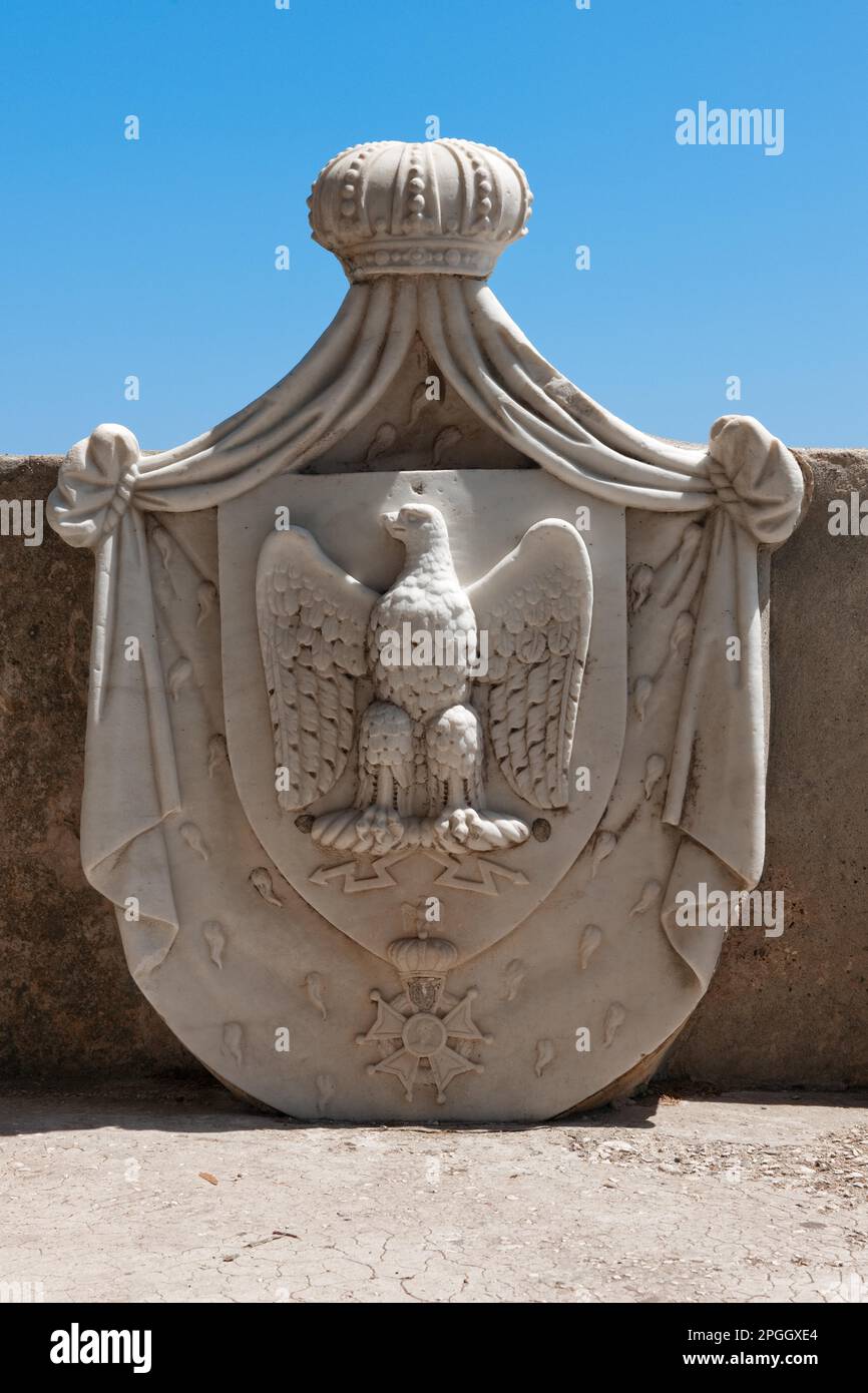 Villa dei Mulini, exile residence, Emperor Napoleon's coat of arms ...