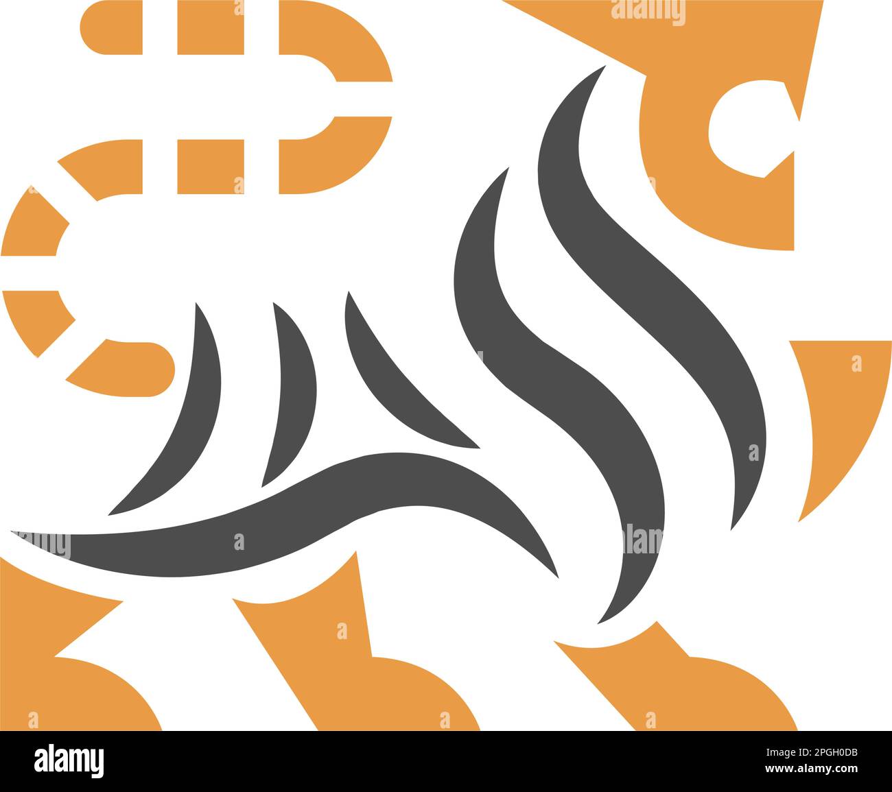 Tiger icon logo design illustration Stock Vector
