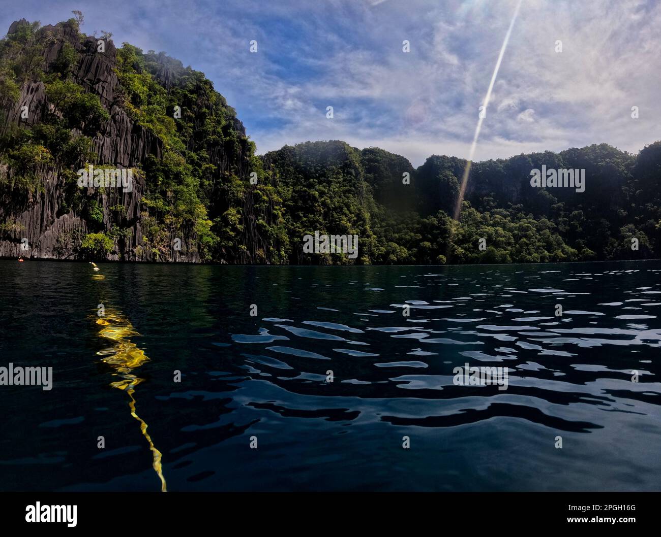 Majestic rocks in Coron, Palawan in the Philippines that are overgrown ...