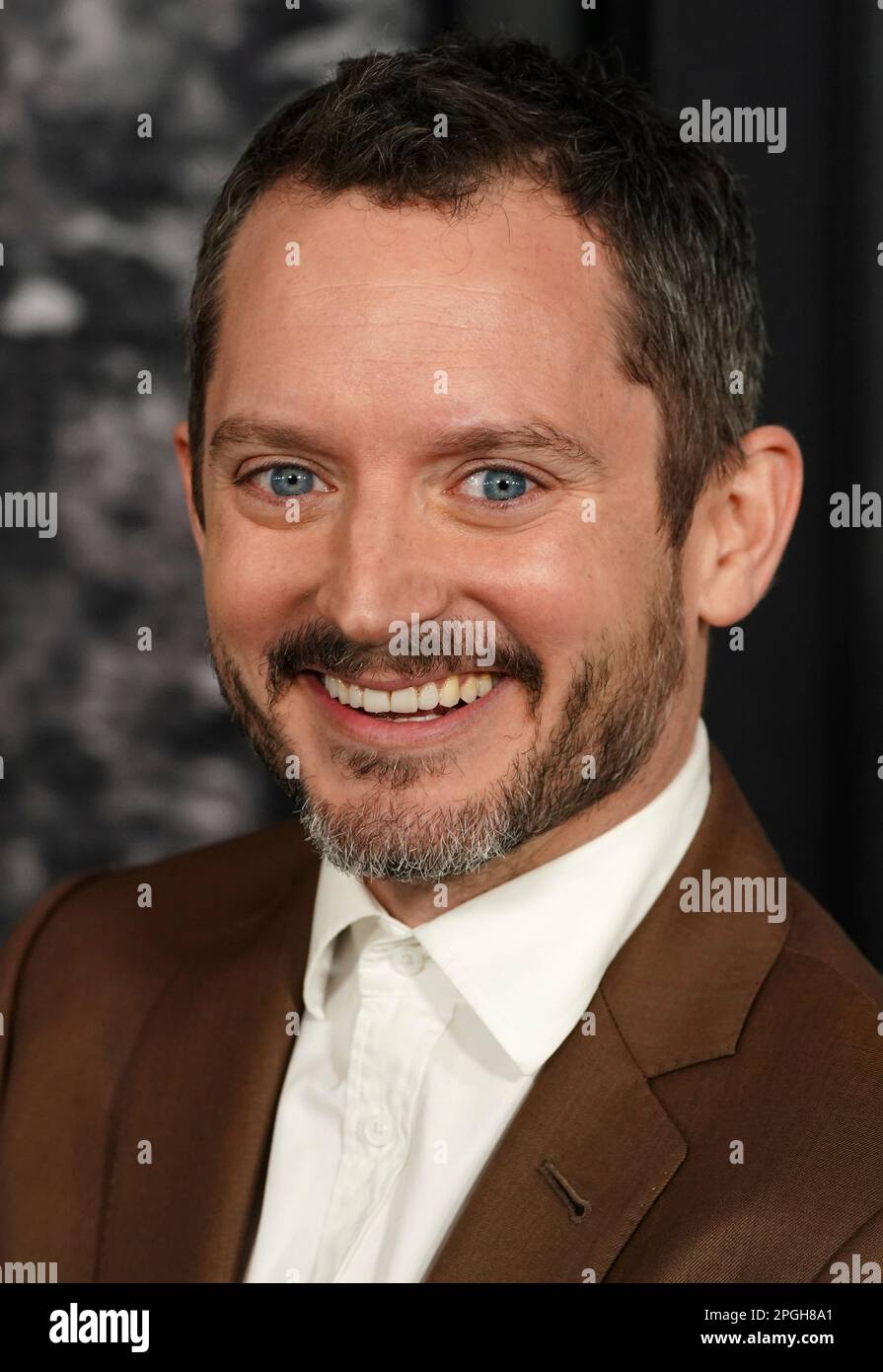 Elijah Wood arrives at the season two premiere of "Yellowjackets,"  Wednesday, March 22, 2023, at TCL Chinese Theatre in Los Angeles. (Photo by  Jordan Strauss/Invision/AP Stock Photo - Alamy