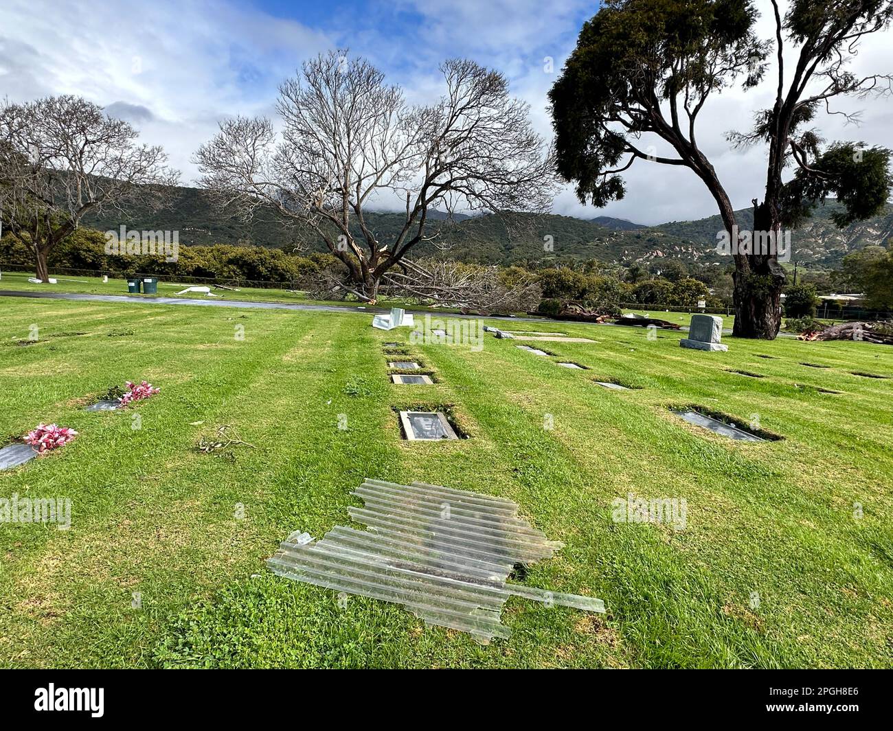 Carpinteria, California, USA. 22nd Mar, 2023. A freak tornado swirled through the Sandpiper
