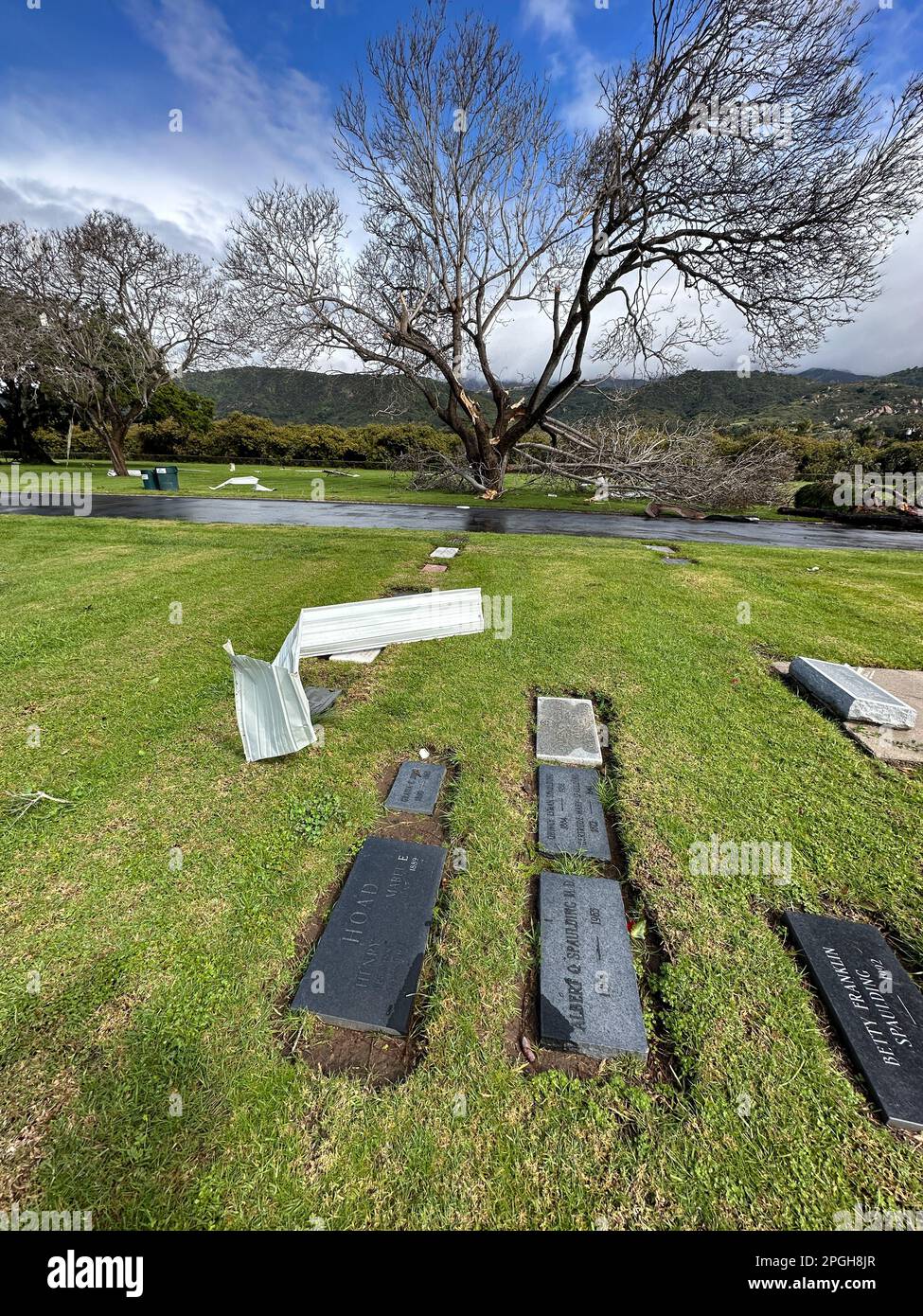 Carpinteria, California, USA. 22nd Mar, 2023. A freak tornado swirled through the Sandpiper