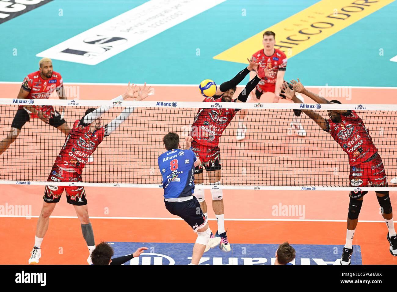Loser Augustin of Allianz Power Volley Milano during the Volleyball Italian  Serie A Men Superleague Championship Play Off - Allianz Power Volley Milan  Stock Photo - Alamy