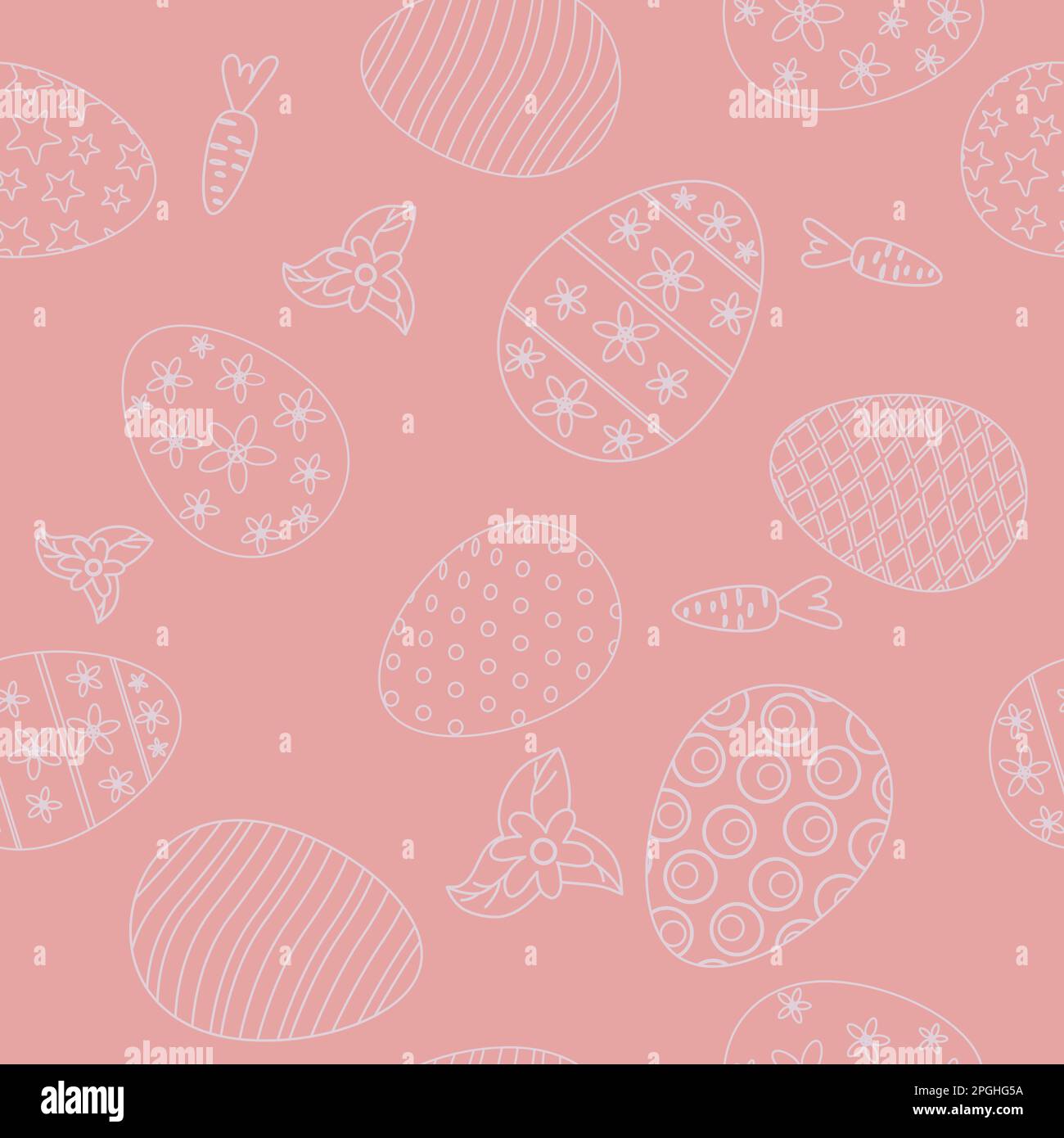 Easter seamless pattern eggs festive background illustration Stock ...