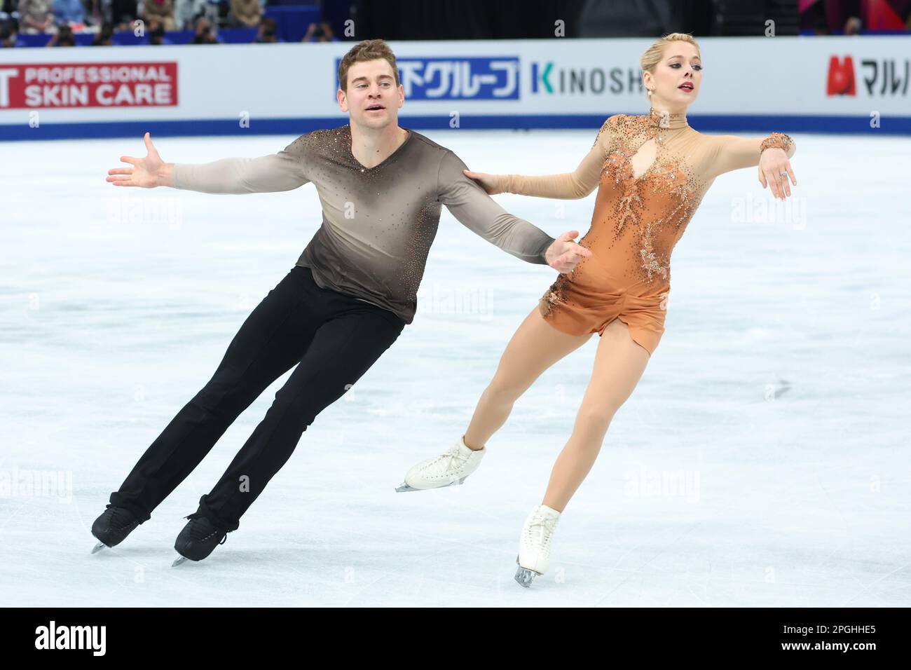 Saitama, Japan. 23rd Mar, 2023. Alexa Knierim & Brandon Frazier (USA) Figure Skating ISU World