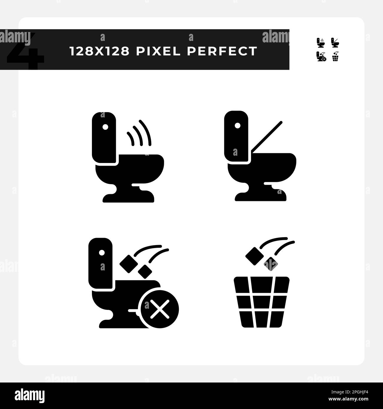 Toilet flush sensor Stock Vector Images - Alamy