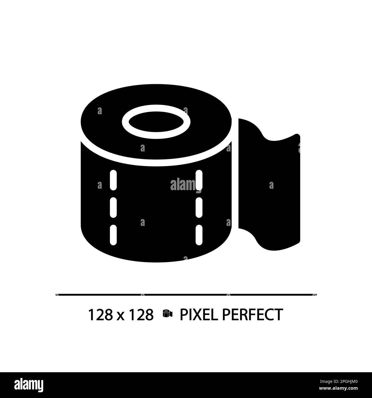 Toilet paper pixel perfect black glyph icon Stock Vector Image & Art ...