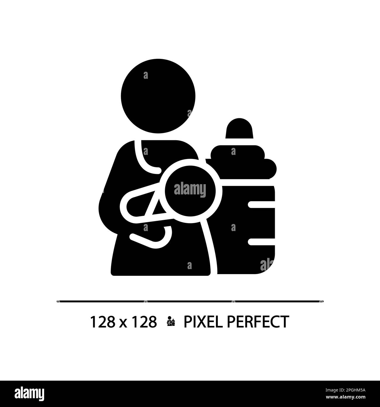 Lactation room pixel perfect black glyph icon Stock Vector Image & Art ...