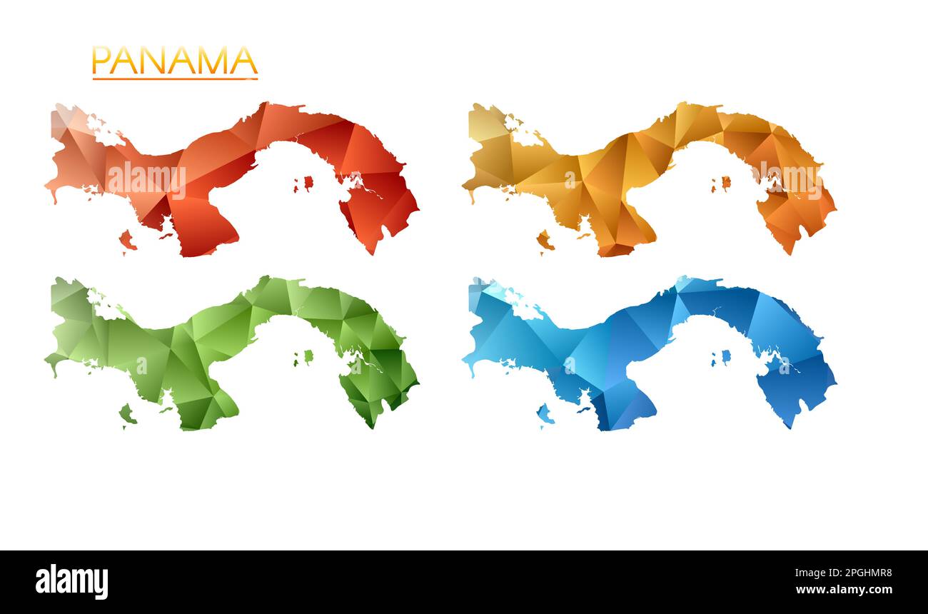 Panama map new style hi-res stock photography and images - Alamy