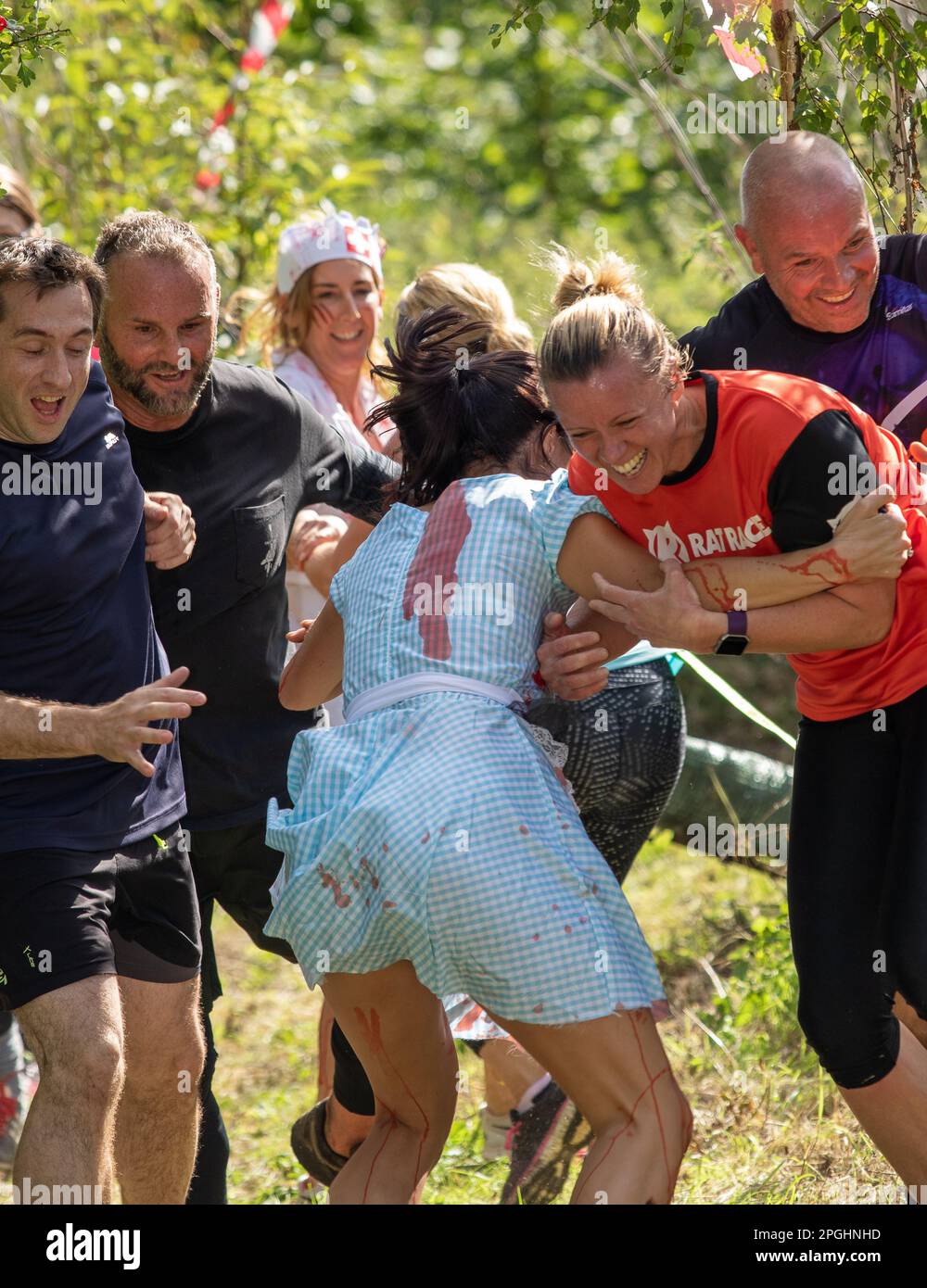 An event in Norfolk where runners complete an assault course whilst ...