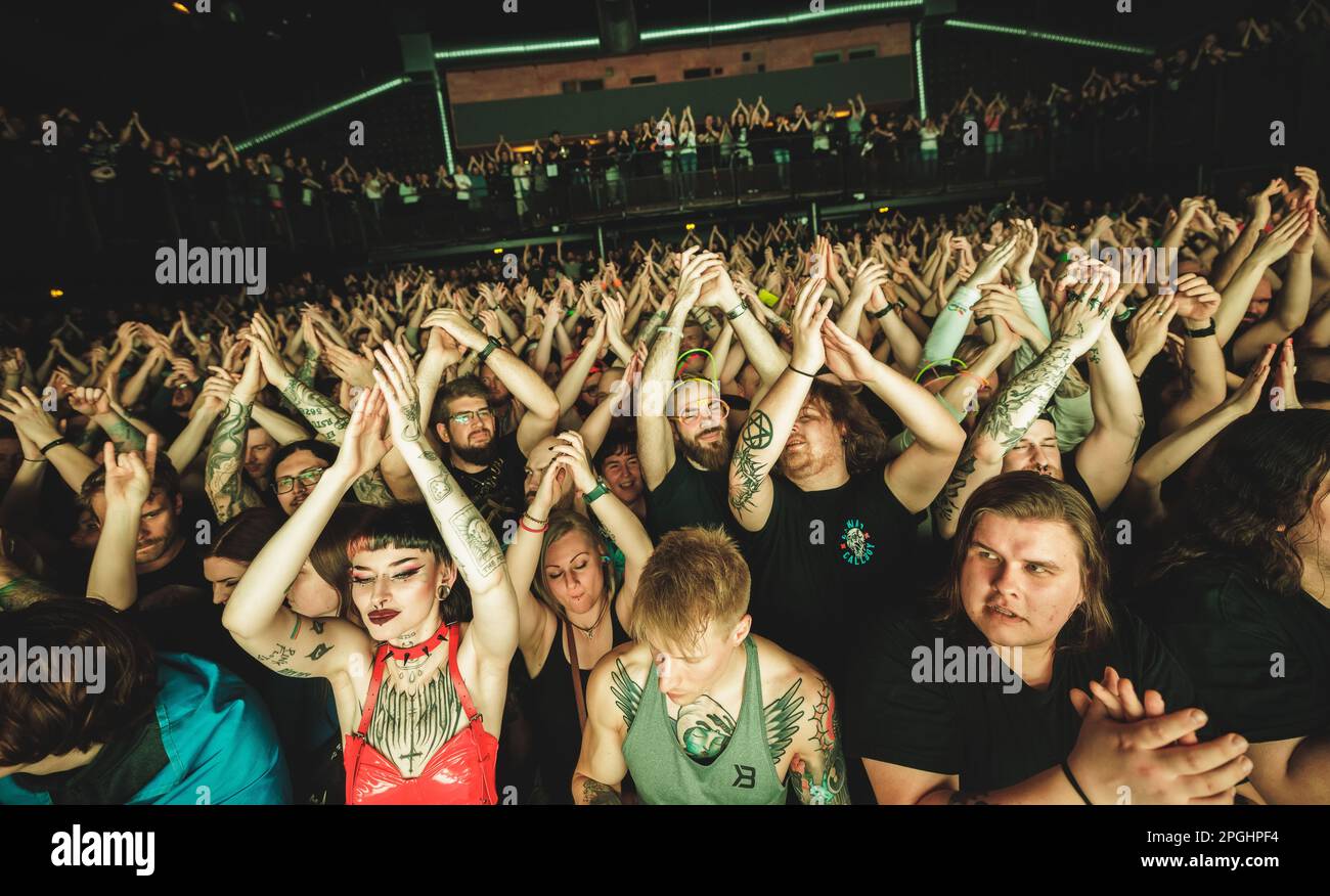 Copenhagen, Denmark. 21st, March 2023. Concert goers seen at a live