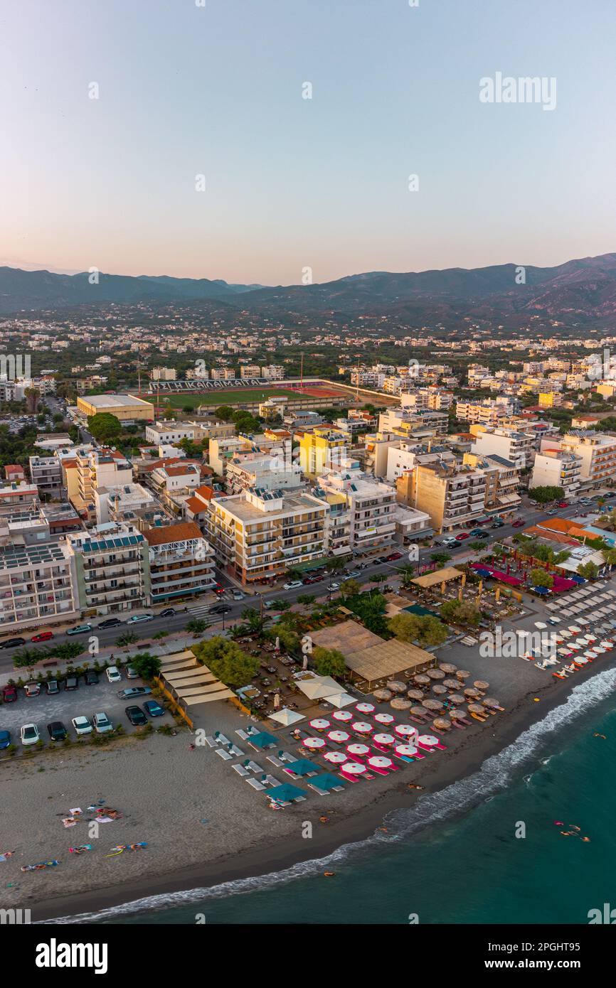 Aerial view kalamata, messinia greece. Stock Photo