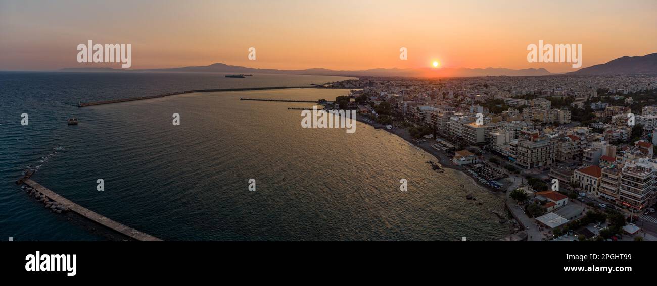 Aerial view kalamata, messinia greece. Stock Photo