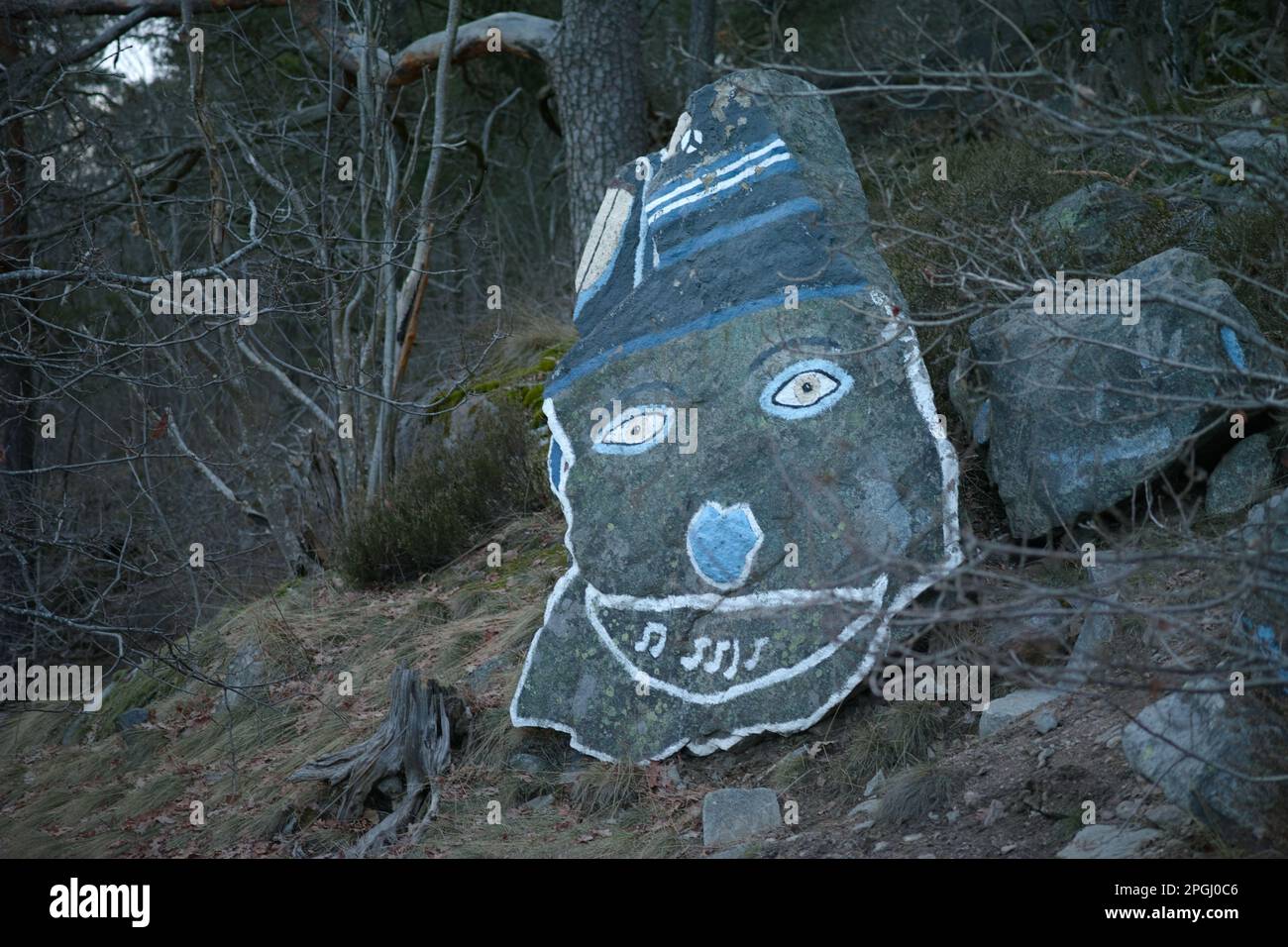 Drawing landscape large rock hi-res stock photography and images - Alamy