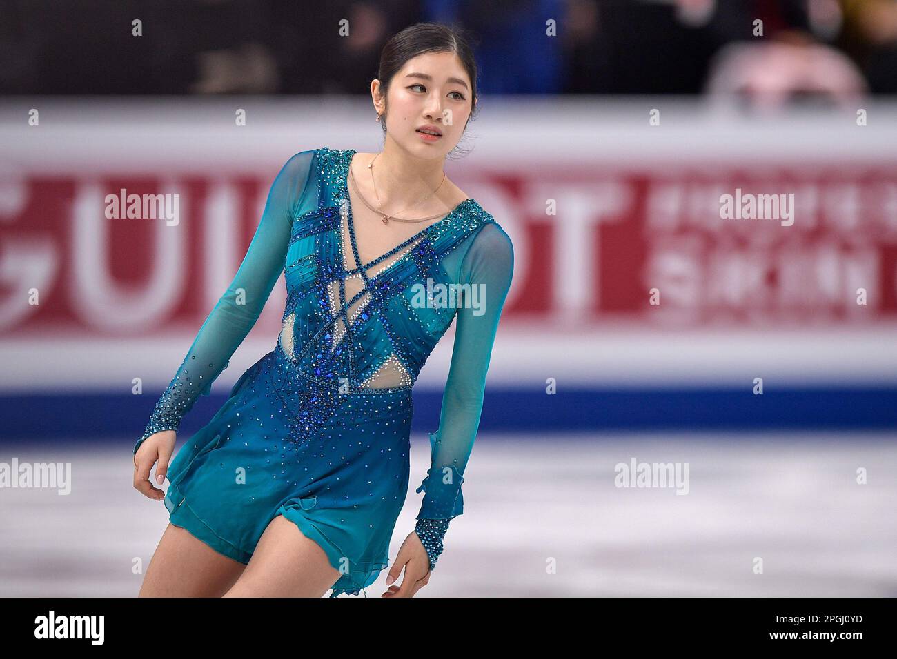 SAITAMA, JAPAN MARCH 22 Haein Lee of Korea competes in the Women's