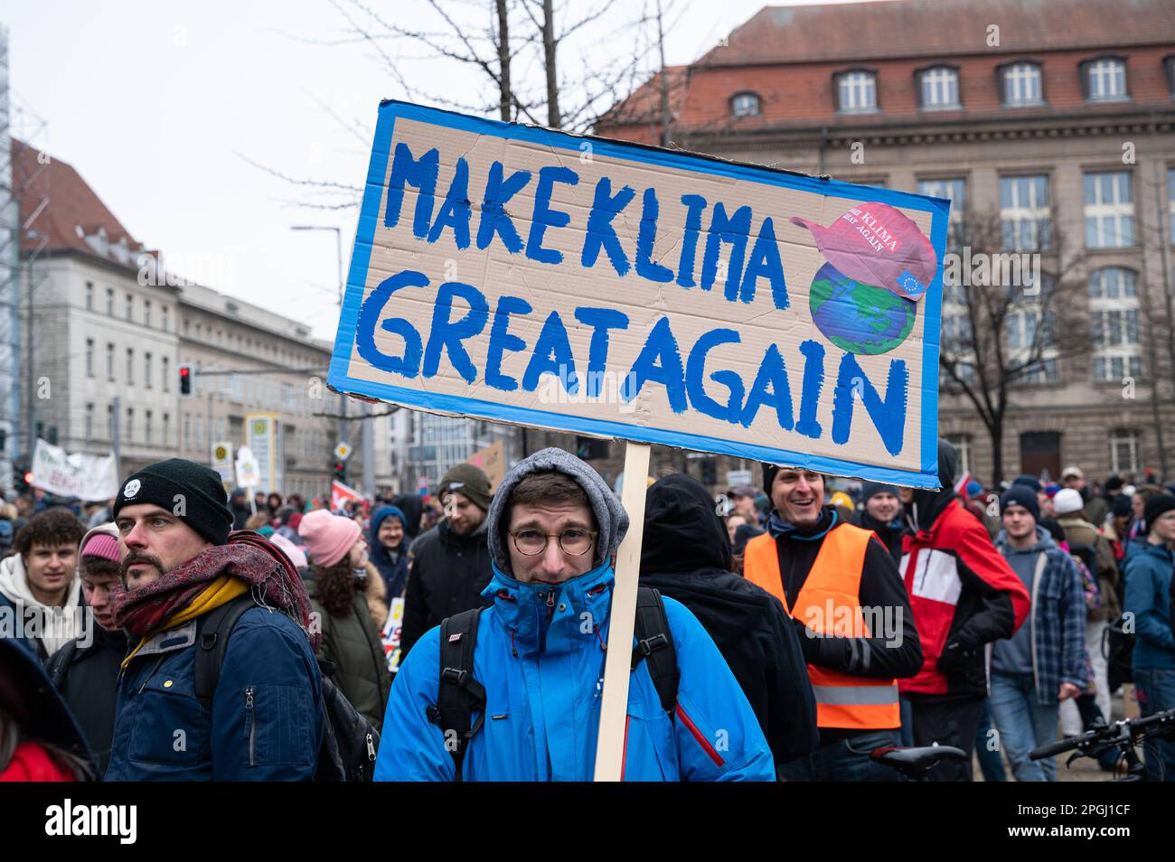 03.03.2023, Berlin, Germany, Europe - Climate activists at kick-off ...